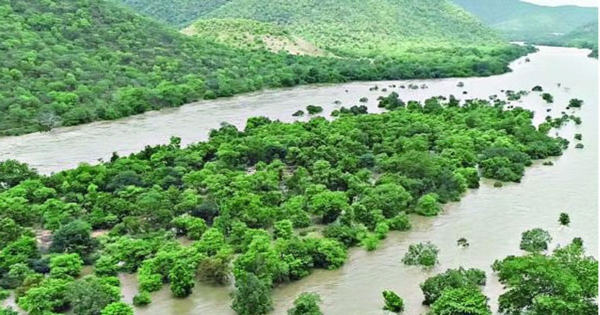ராசிமணல் அணை திட்ட வரைபடம் - காவிரி நதி தமிழ்நாடு கர்நாடகா எல்லை"
